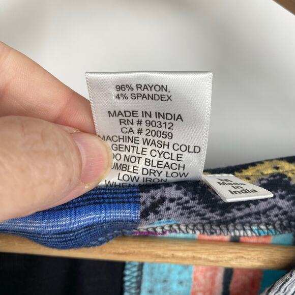 Parsley & Sage Tunic Top Medium Pattern Patchwork Lagenlook Artsy Bohemian - Picture 5 of 8